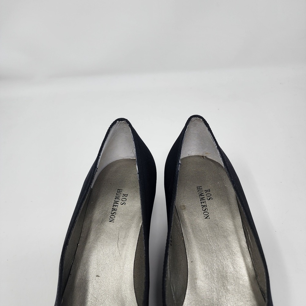 Ros Hommerson  Dante  Dress Pump Women's 9M Black Kitten Heel Knotted Bow - Picture 8 of 9